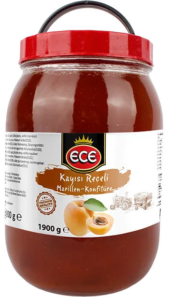 ECE kayısı reçeli, 1500 cc kavanoz