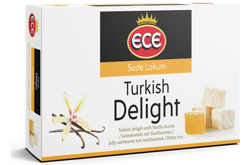ECE vanilyalı sade lokum, 400 g kutu
